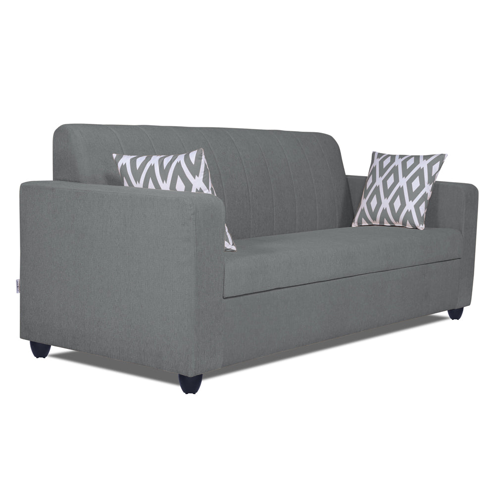 Adorn India Rio Highback 3+2 5 Seater Sofa Set (Grey) (3 Year Warranty)