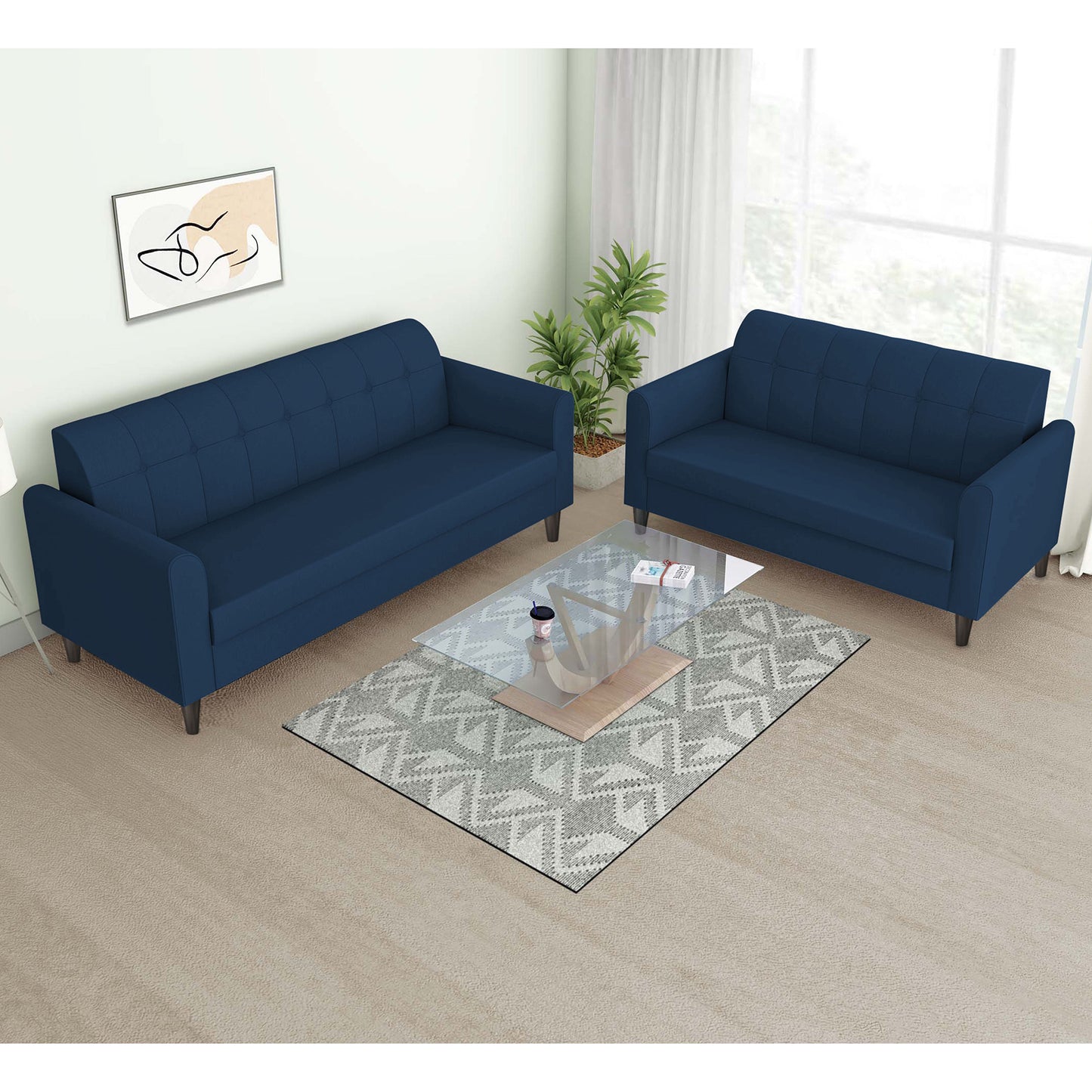 Adorn India Rio Elegant 3+2 5 Seater Sofa Set (3 Year Warranty)