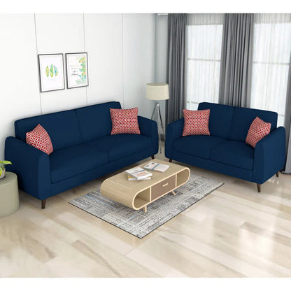 Adorn India Hallton Plain 2 Seater Sofa (Beige) (3 Year Warranty)
