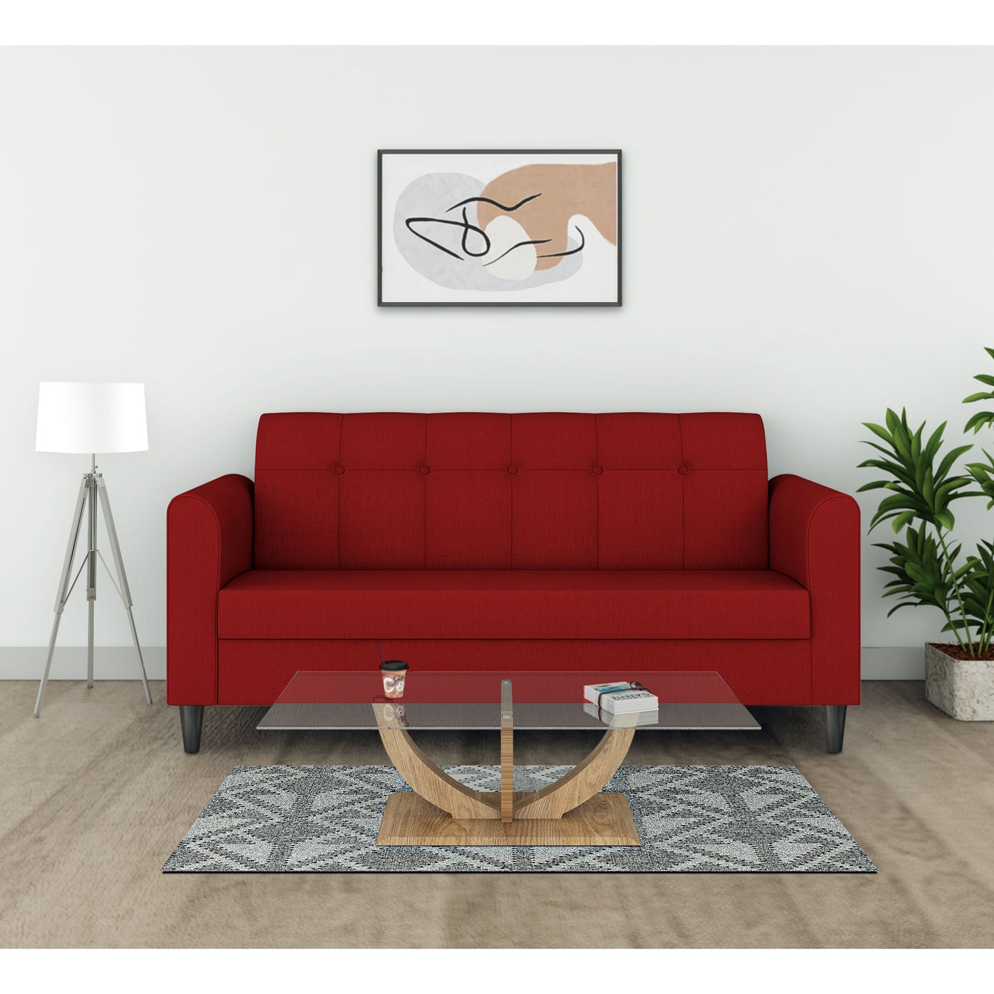 Adorn India Rio Elegant 2 Seater Sofa (3 Year Warranty)