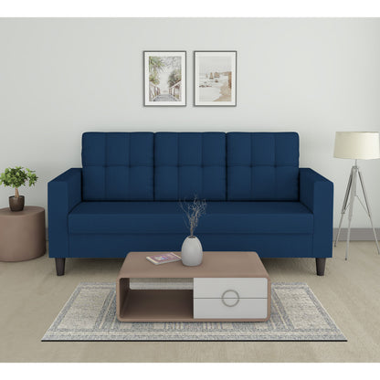 Adorn India Darcy 3 Seater Sofa (Beige) (3 Year Warranty)