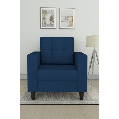 Adorn India Darcy 1 Seater Sofa (Beige) (3 Year Warranty)