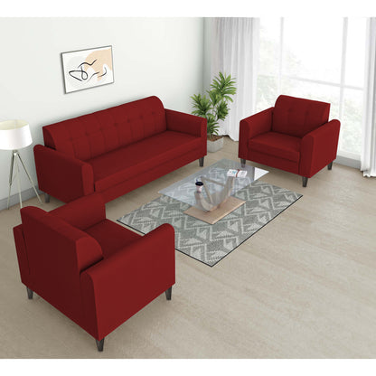 Adorn India Wood Rio Elegant 3+1+1 5 Seater Sofa Set (3 Year Warranty)