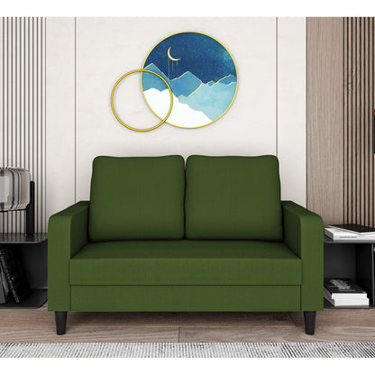 Adorn India Chandler Decent 2 Seater Sofa (Green) (3 Year Warranty)