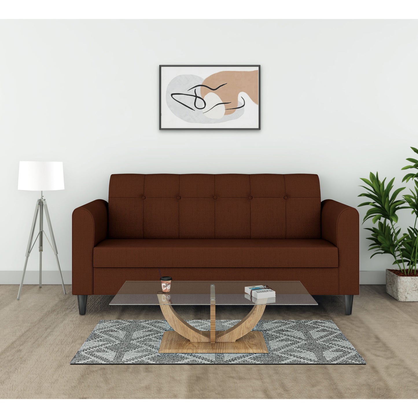 Adorn India Rio Elegant 2 Seater Sofa (3 Year Warranty)