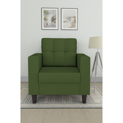 Adorn India Darcy 1 Seater Sofa (Beige) (3 Year Warranty)