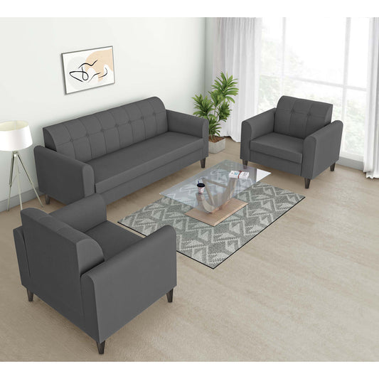 Adorn India Wood Rio Elegant 3+1+1 5 Seater Sofa Set (3 Year Warranty)