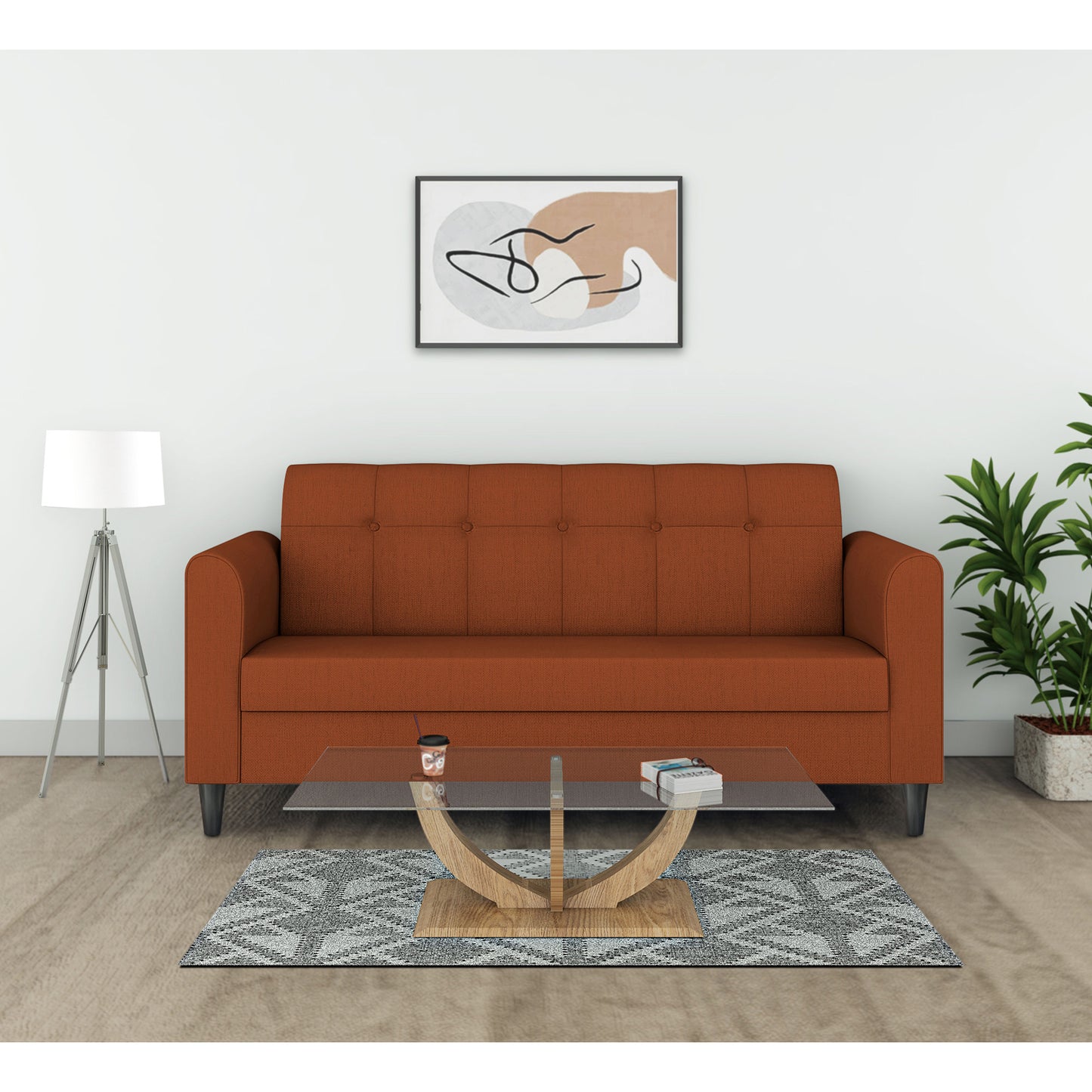 Adorn India Rio Elegant 2 Seater Sofa (3 Year Warranty)