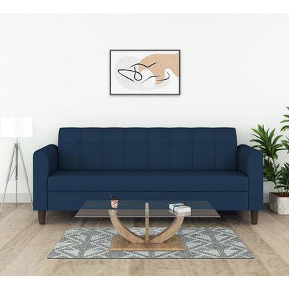 Adorn India Rio Elegant 3 Seater Sofa (Blue) (3 Year Warranty)