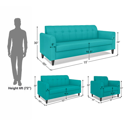 Adorn India Rio Elegant 3+2+1 6 Seater Sofa Set (3 Year Warranty)