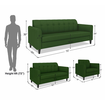 Adorn India Rio Elegant 3+2+1 6 Seater Sofa Set (3 Year Warranty)