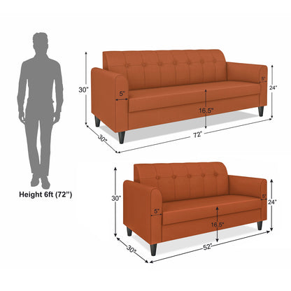 Adorn India Rio Elegant 3+2 5 Seater Sofa Set (3 Year Warranty)
