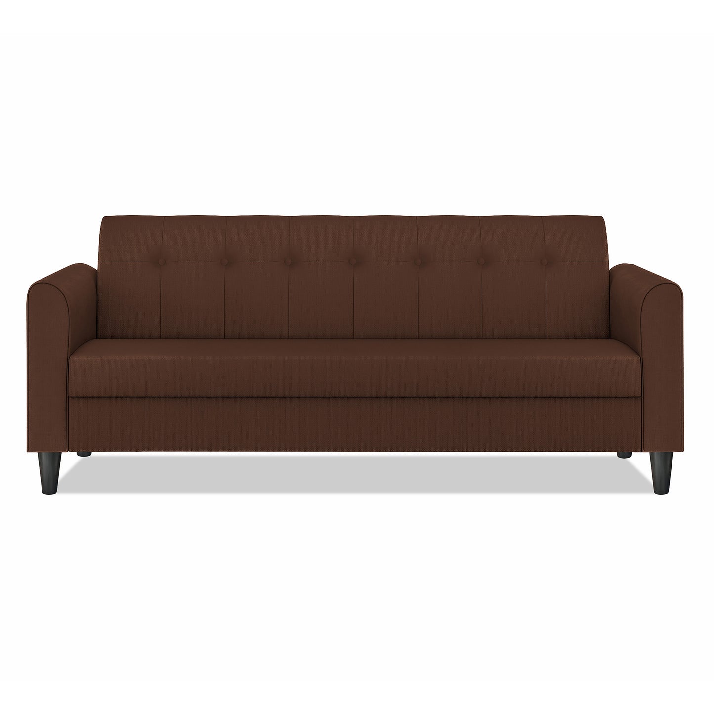 Adorn India Rio Elegant 3 Seater Sofa (Brown) (3 Year Warranty)