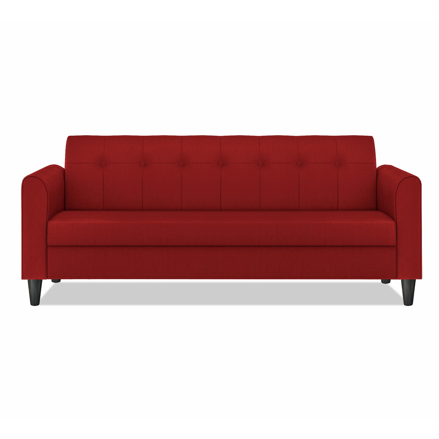 Adorn India Rio Elegant 3 Seater Sofa (Red) (3 Year Warranty)
