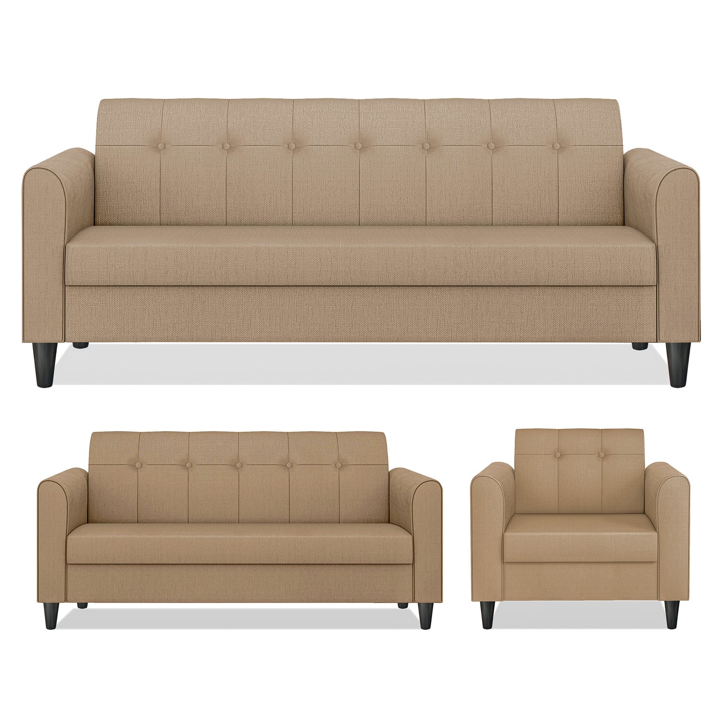 Adorn India Rio Elegant 3+2+1 6 Seater Sofa Set (3 Year Warranty)