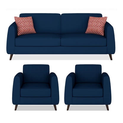 Adorn India Harlem 5 Seater 3-1-1 Sofa Set (Blue)(3 Year Warranty)