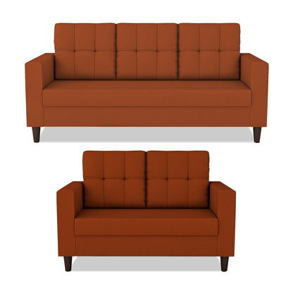 Adorn India Darcy 3+2 5 Seater Sofa Set (Beige) (3 Year Warranty)