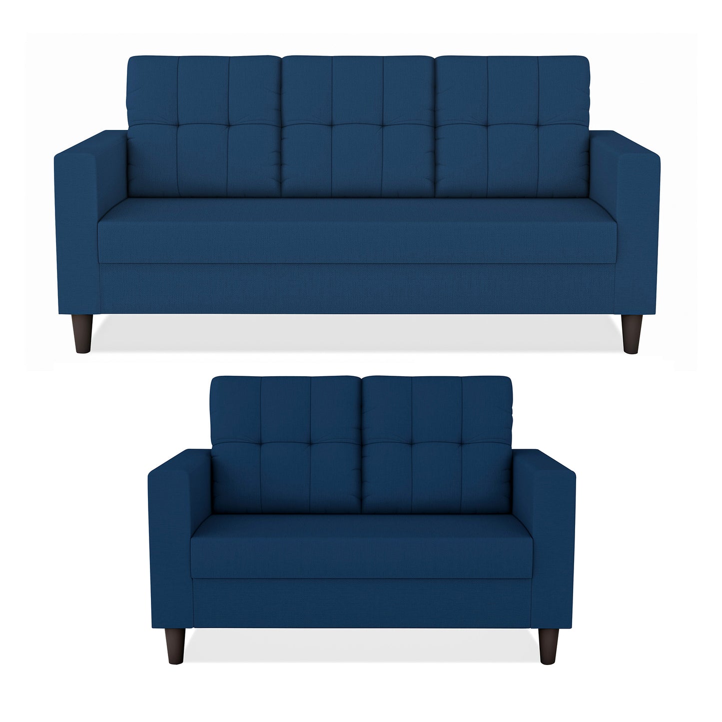 Adorn India Darcy 3+2 5 Seater Sofa Set (Beige) (3 Year Warranty)