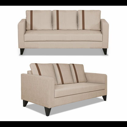 Adorn India Chandler Plus 3+2 5 Seater Sofa Set (Beige) (3 Year Warranty)
