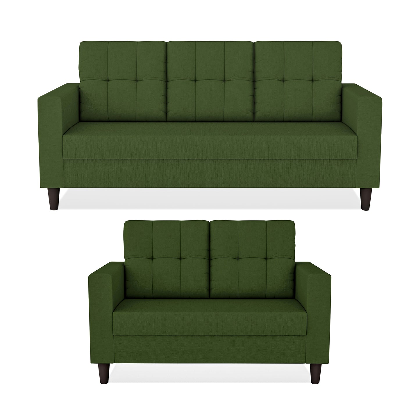 Adorn India Darcy 3+2 5 Seater Sofa Set (Beige) (3 Year Warranty)