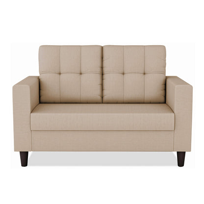 Adorn India Darcy 2 Seater Sofa (Beige) (3 Year Warranty)