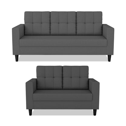 Adorn India Darcy 3+2 5 Seater Sofa Set (Beige) (3 Year Warranty)