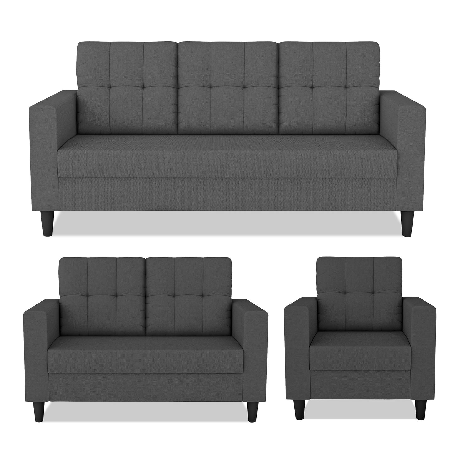 Adorn India Darcy 3+2+1 6 Seater Sofa Set  (3 Year Warranty)