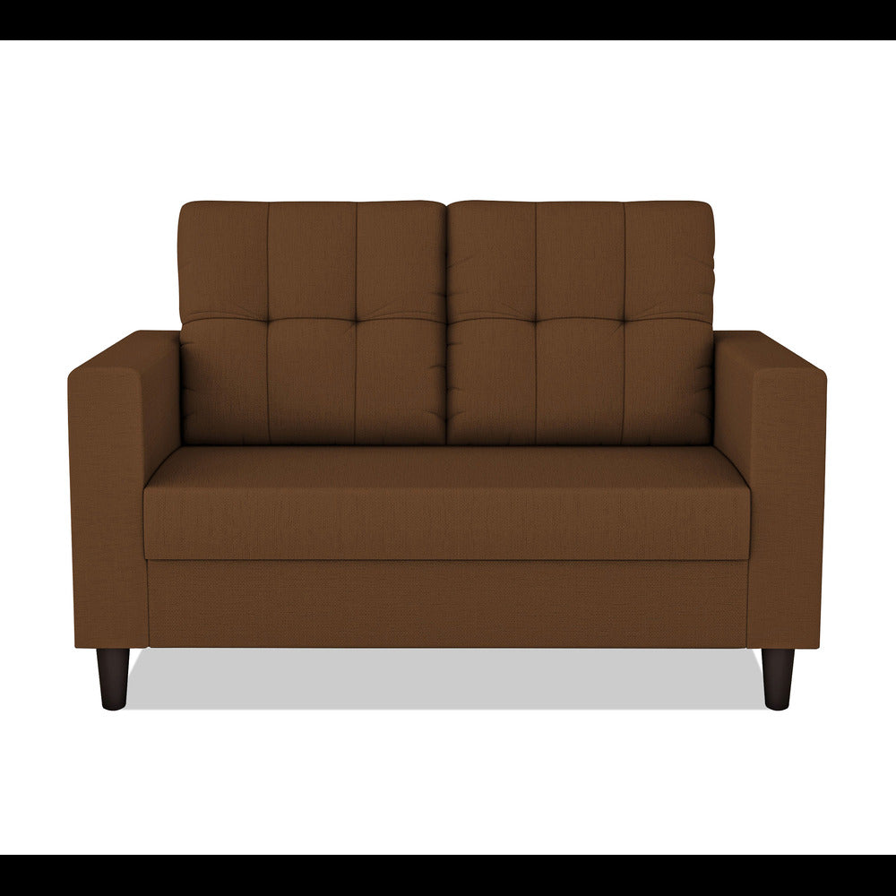 Adorn India Darcy 2 Seater Sofa (Brown) (3 Year Warranty)