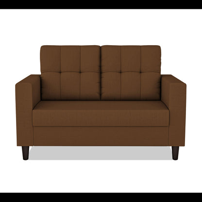 Adorn India Darcy 2 Seater Sofa (Brown) (3 Year Warranty)