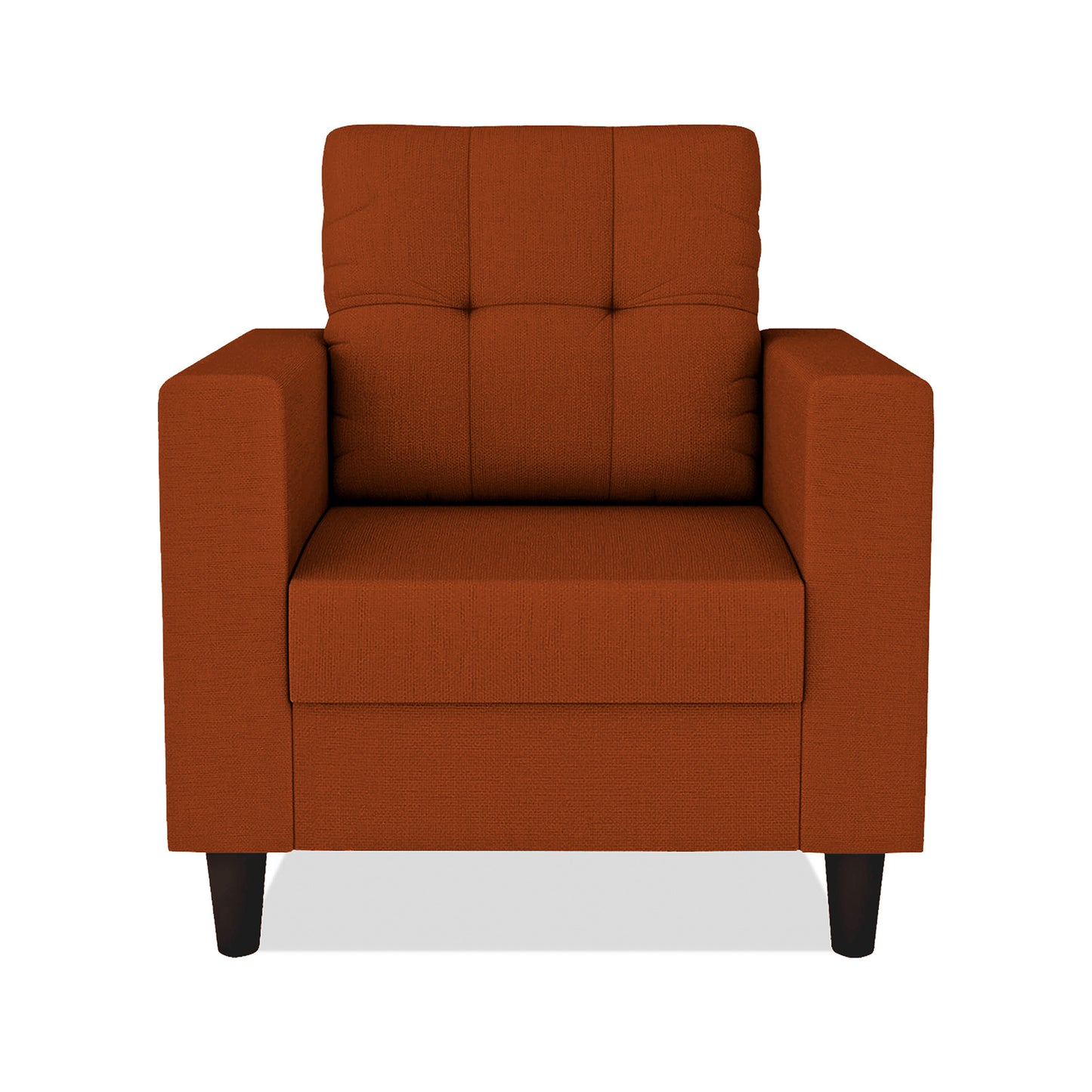 Adorn India Darcy 1 Seater Sofa (Beige) (3 Year Warranty)