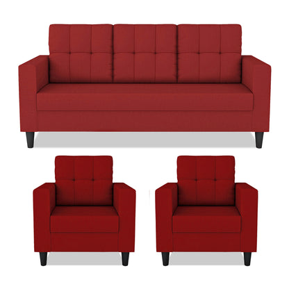 Adorn India Darcy 3+1+1 5 Seater Sofa Set (Beige) (3 Year Warranty)