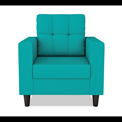 Adorn India Darcy 1 Seater Sofa (Aqua Blue) (3 Year Warranty)