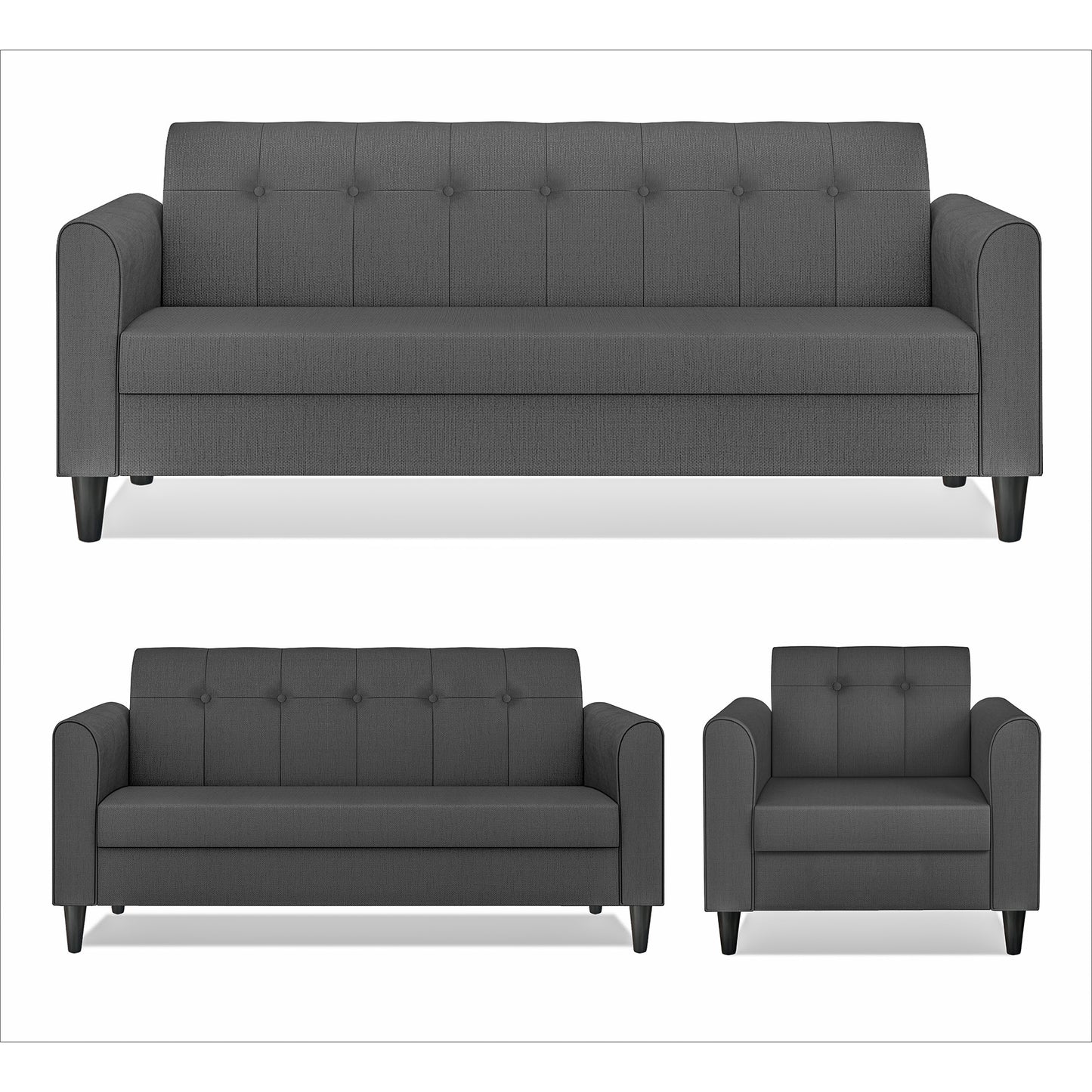 Adorn India Rio Elegant 3+2+1 6 Seater Sofa Set (3 Year Warranty)