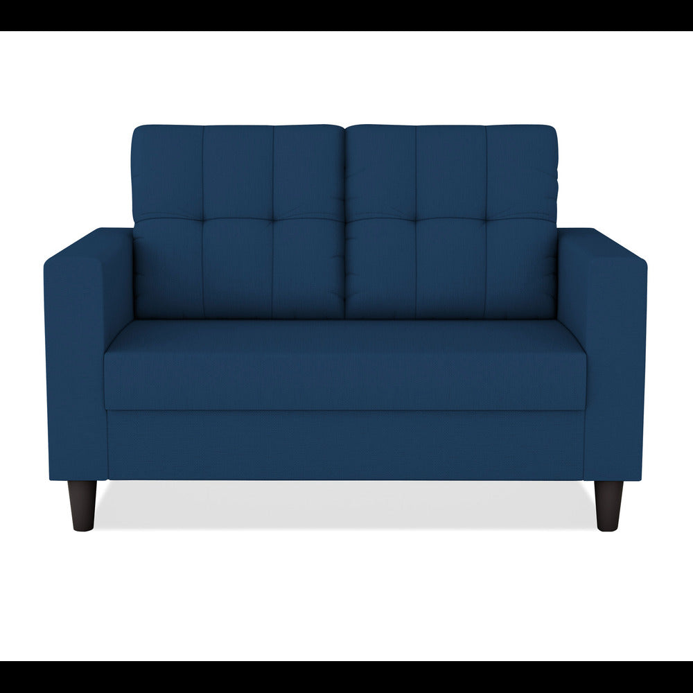 Adorn India Darcy 2 Seater Sofa (Blue) (3 Year Warranty)