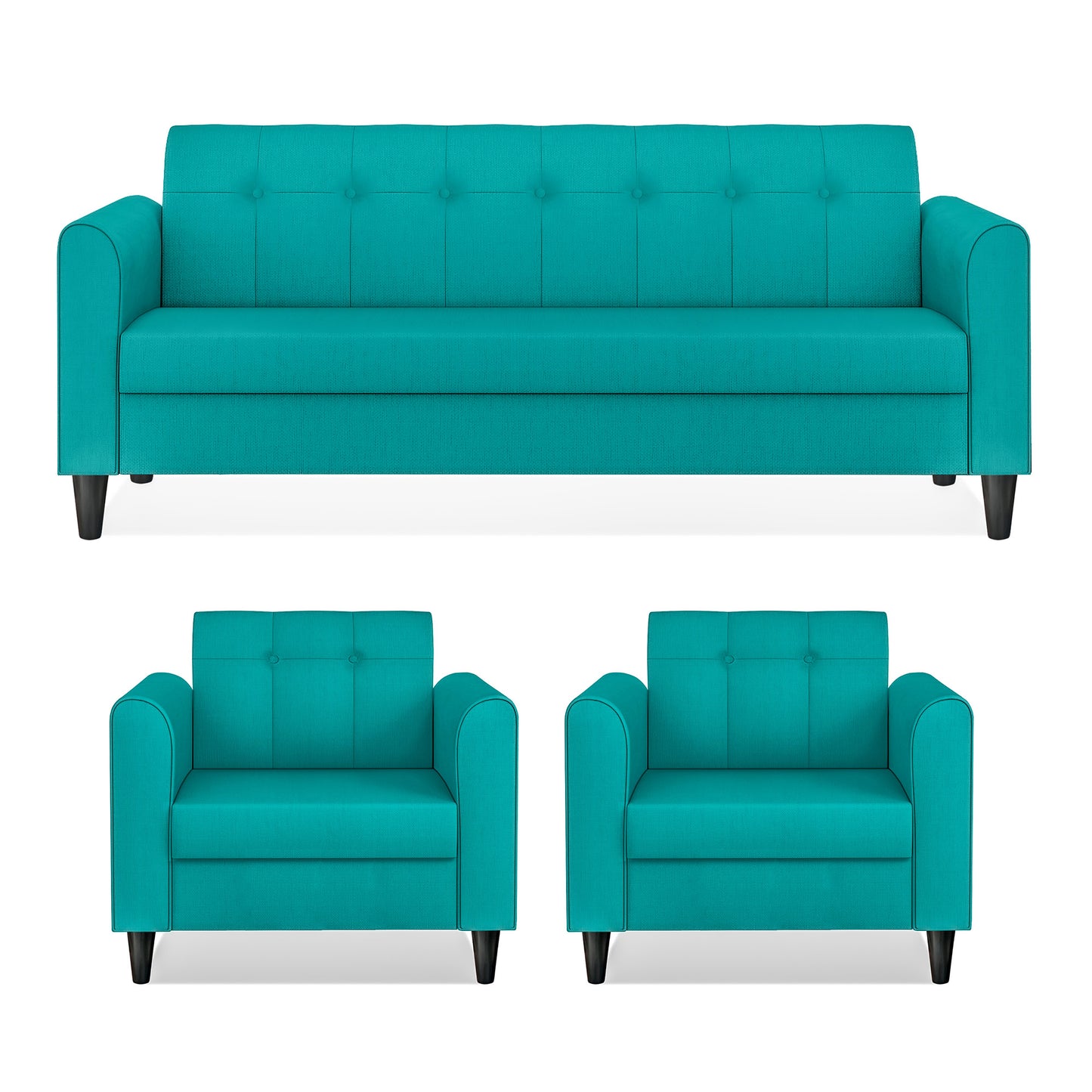 Adorn India Wood Rio Elegant 3+1+1 5 Seater Sofa Set (3 Year Warranty)