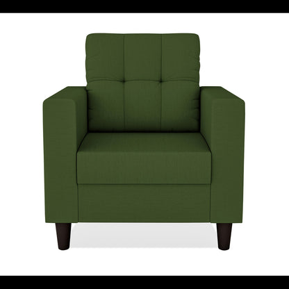 Adorn India Darcy 1 Seater Sofa (Green) (3 Year Warranty)