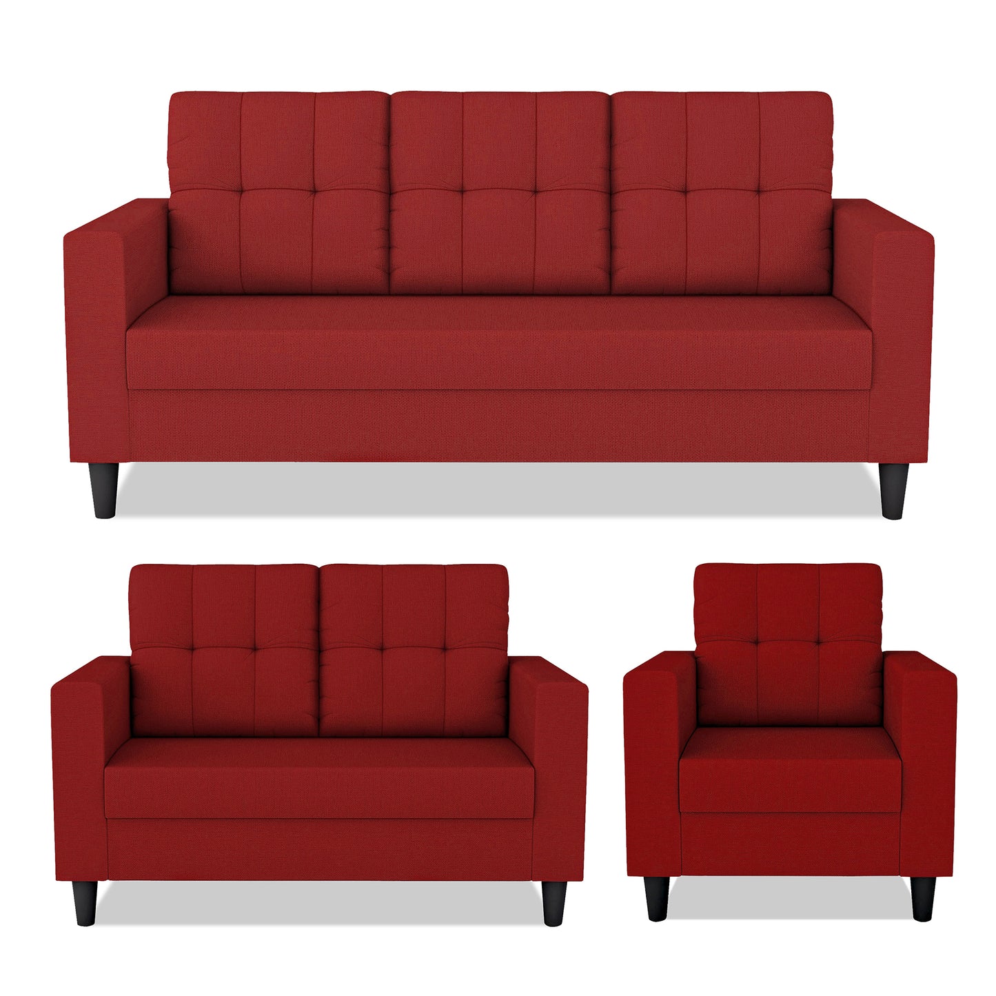 Adorn India Darcy 3+2+1 6 Seater Sofa Set  (3 Year Warranty)