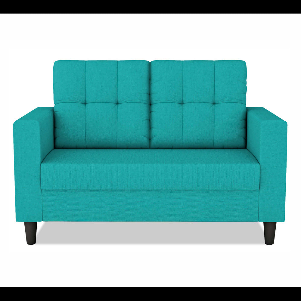 Adorn India Darcy 2 Seater Sofa (Aqua Blue) (3 Year Warranty)