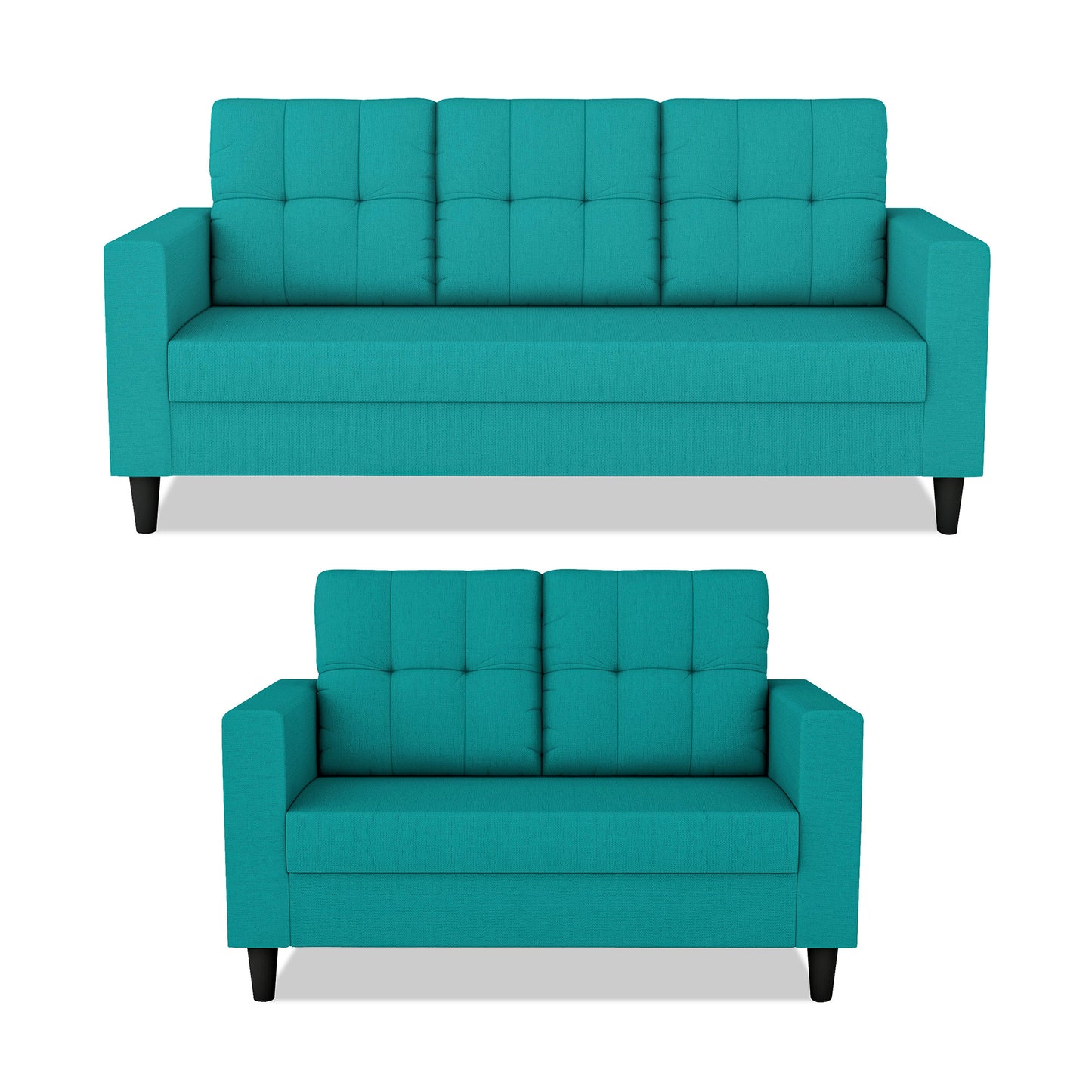 Adorn India Darcy 3+2 5 Seater Sofa Set (Beige) (3 Year Warranty)