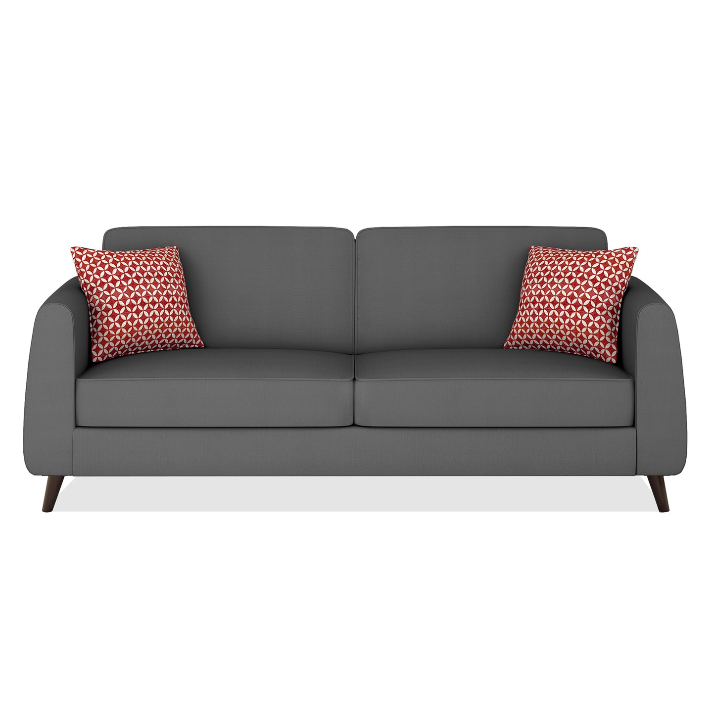 Adorn India Harlem 3 Seater Sofa (Grey) (3 Year Warranty)