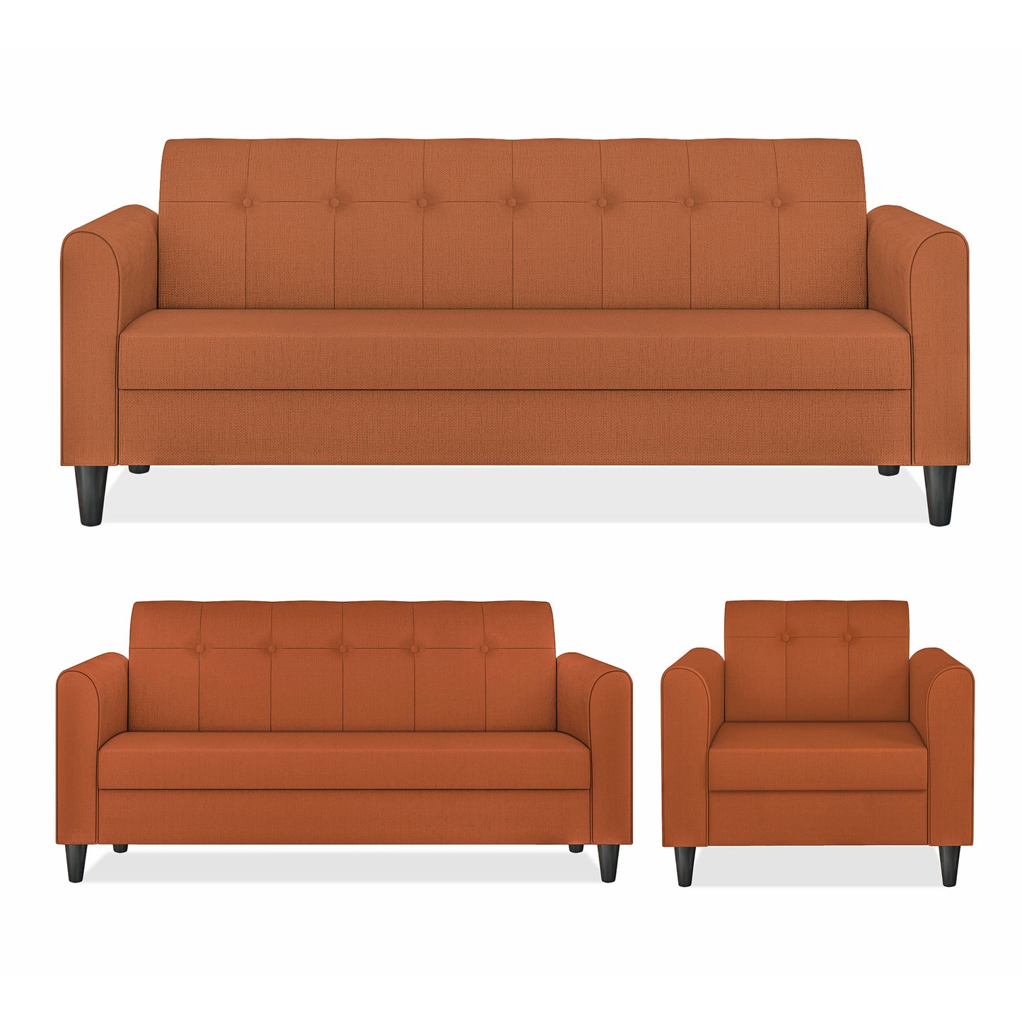 Adorn India Rio Elegant 3+2+1 6 Seater Sofa Set (3 Year Warranty)