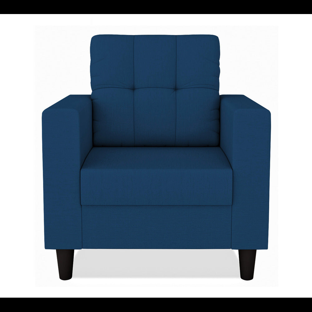 Adorn India Darcy 1 Seater Sofa (Blue) (3 Year Warranty)