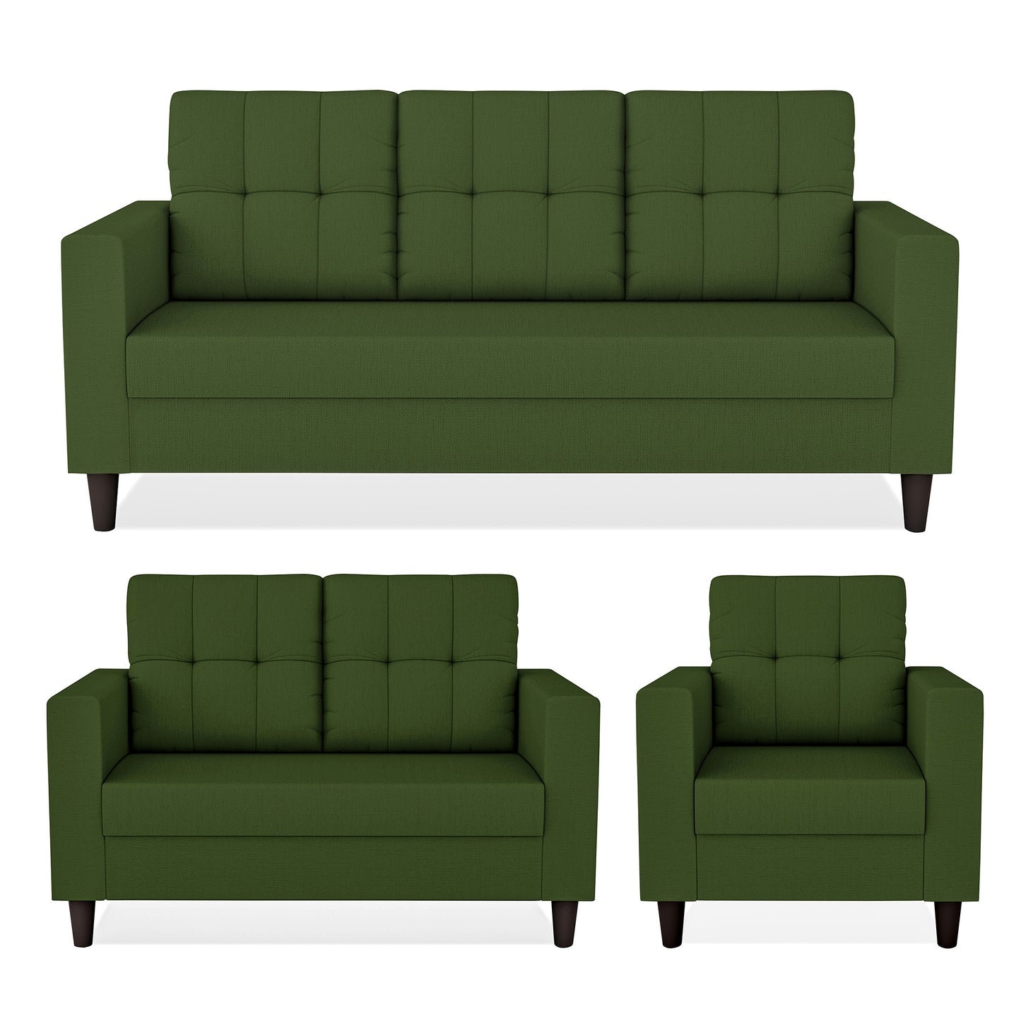 Adorn India Darcy 3+2+1 6 Seater Sofa Set  (3 Year Warranty)
