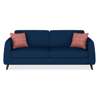 Adorn India Harlem 3 Seater Sofa (Blue) (3 Year Warranty)