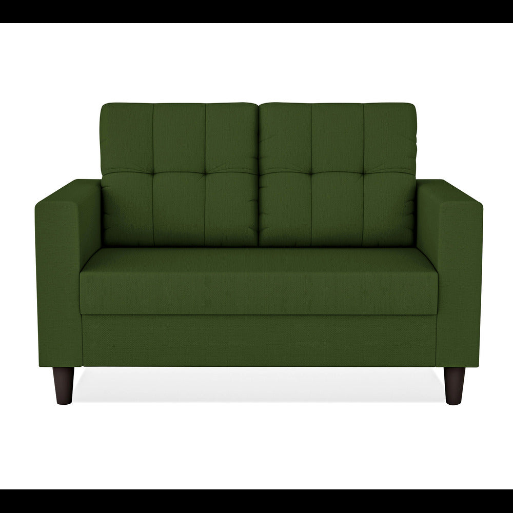 Adorn India Darcy 2 Seater Sofa (Green) (3 Year Warranty)