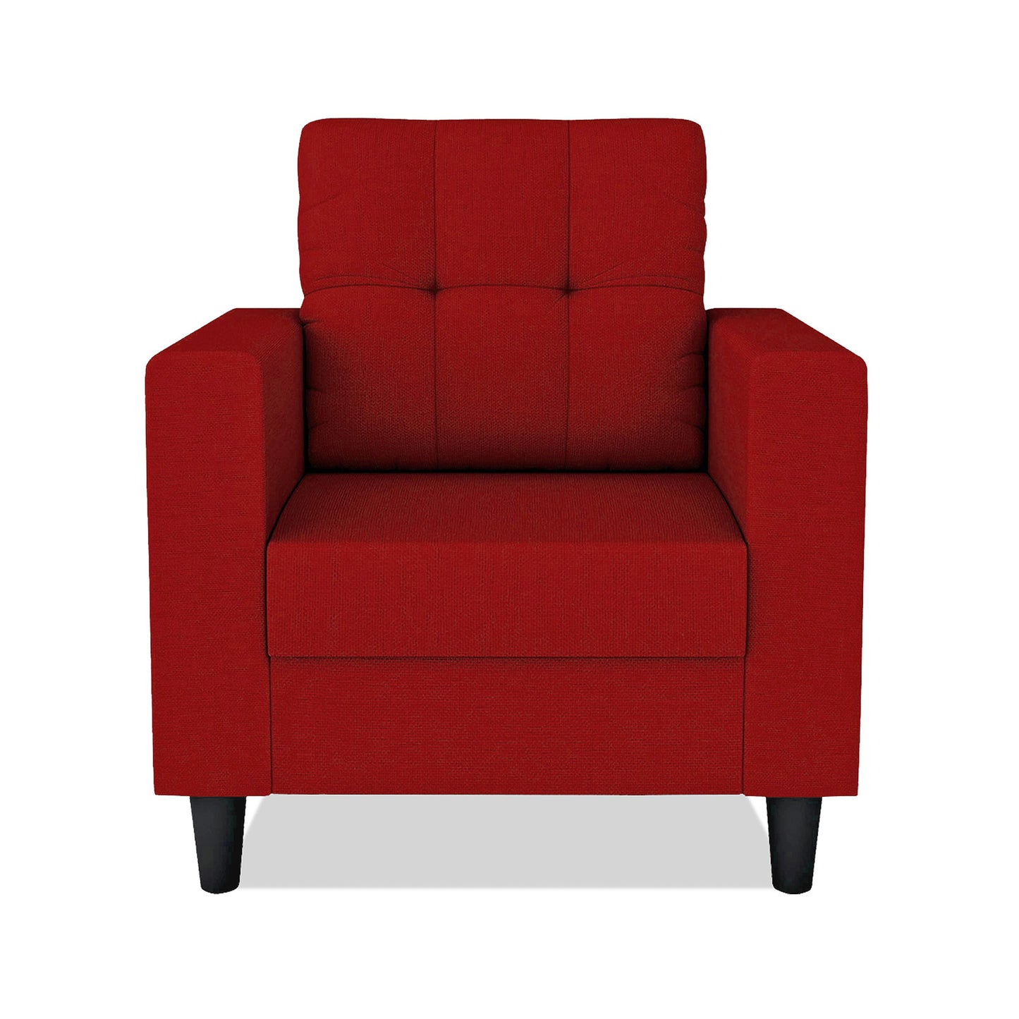 Adorn India Darcy 1 Seater Sofa (Beige) (3 Year Warranty)