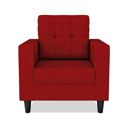 Adorn India Darcy 1 Seater Sofa (Beige) (3 Year Warranty)