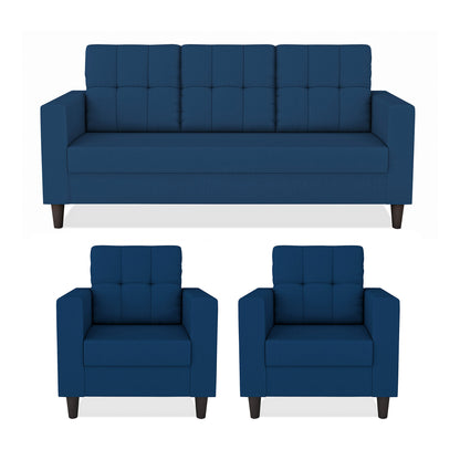 Adorn India Darcy 3+1+1 5 Seater Sofa Set (Beige) (3 Year Warranty)