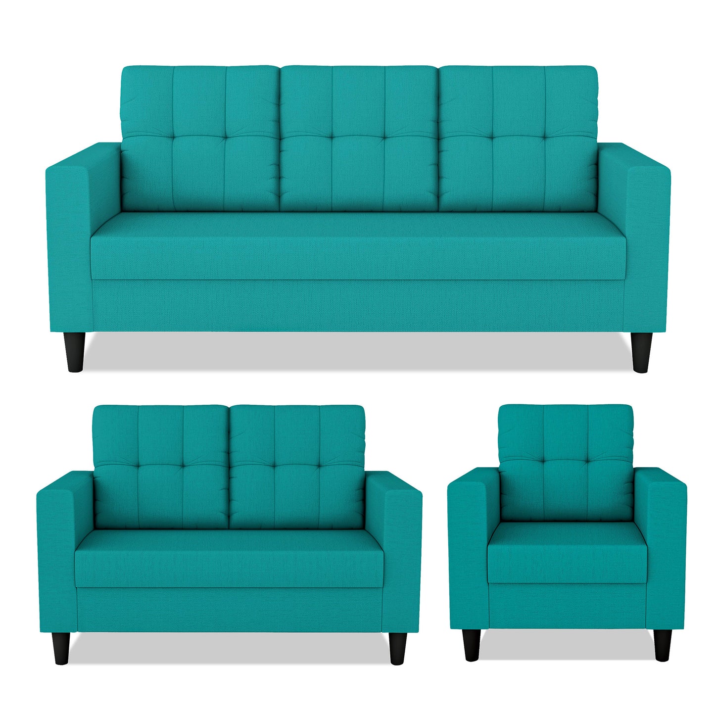 Adorn India Darcy 3+2+1 6 Seater Sofa Set  (3 Year Warranty)