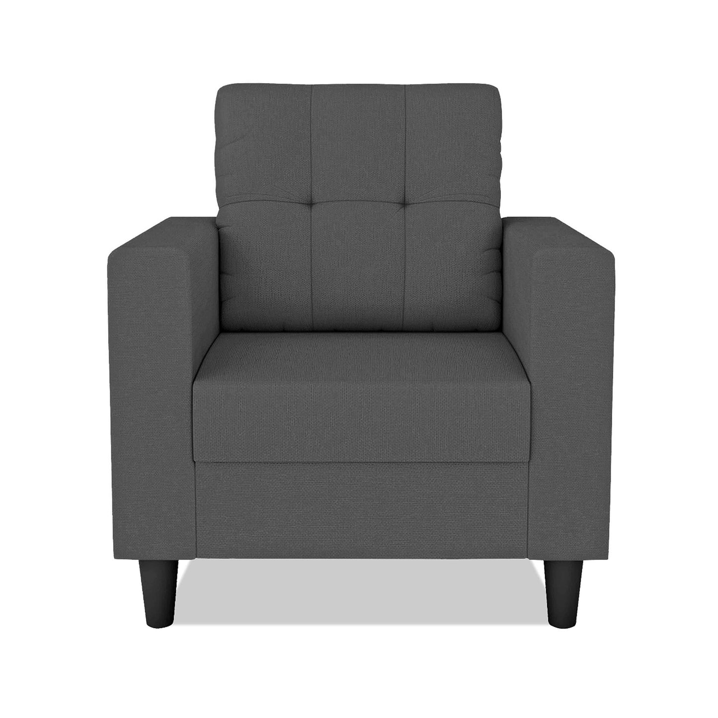 Adorn India Darcy 1 Seater Sofa (Beige) (3 Year Warranty)